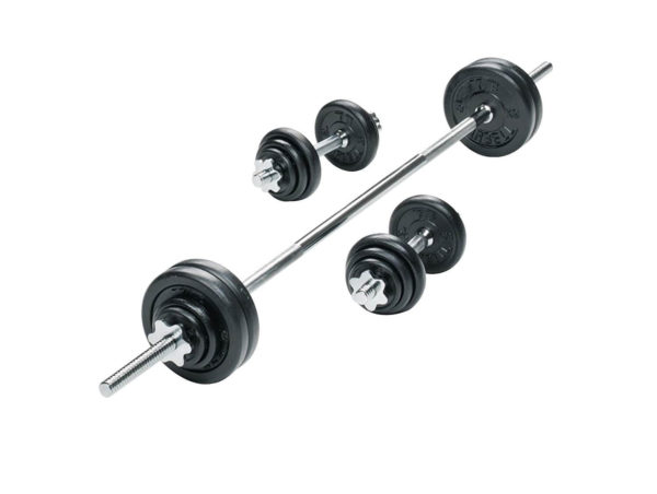 York Fitness 50KG Cast Iron Kit with Barbell