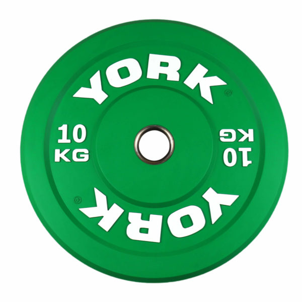 York Fitness 10KG Green Rubber bumper plate