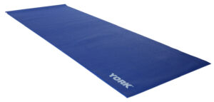 Photo of the York Fitness PVC Yoga Mat with Carrying Strap (Blue)
