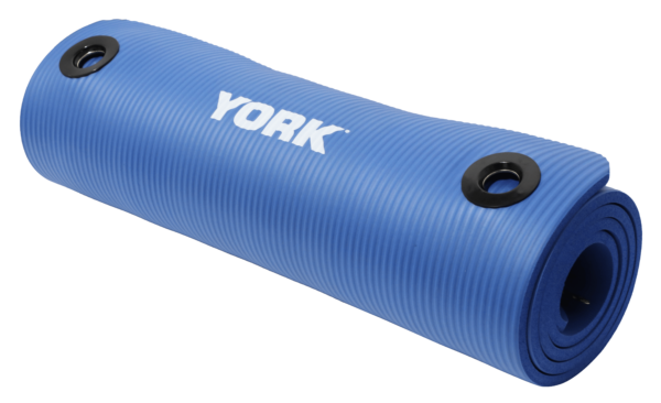 Photo of the York Fitness NBR Yoga Mat in blue colour Nitrile Butadiene Rubber